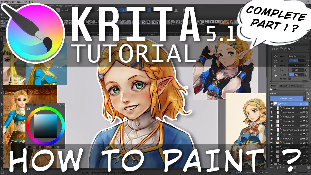 Krita 5.1 Complete Tutorial For Beginners Part 1 - YouTube