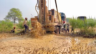 Borewell Drilling - 5 Hp Motor 199 Feet Deep boring With Coconut water checking Method | Borewells