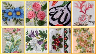 Top 100+ Amazing and Elegant Floral Cross stitch patterns || Charsuti Kerhai Ideas For Everything||