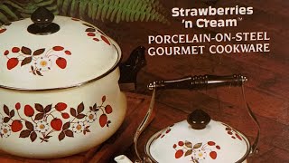 Vintage Unboxing, Sheffield Strawberries N Cream Cookware #vintage #retro #unboxing