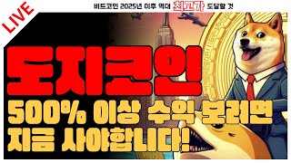 도지코인 지금이 최저가! 500% 이상 수익 보려면 지금 사야합니다!