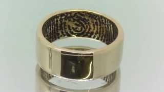 18K Gold band with fingerprint