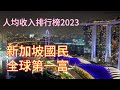 人均收入排行榜2023，全球最富裕國民，新加坡名列第一，人均收入10萬2450 美元 Richest people in the world Singapore ranks first