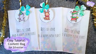 Easy Tutorial Confetti Bag for New Year's Eve Party  | Konfetti Tüte für Silvester