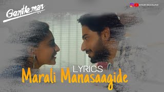 #kannadasong #gentleman #kstarvideography-Marali Manasaagide |Lyrics Status | Gentleman movie song