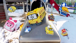 [With Kids]Robocar Poli Playground Slide Car Toy Play