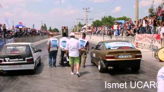 Citroen Saxo VTS vs BMW M3 Eray Yümsel  Drag Race - Akhisar Dragları 2014