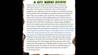 Unit2, Student's book, CLIL, History  A City Burns Down