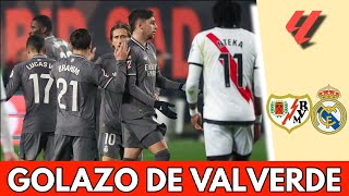 GOLAZO DE FEDE VALVERDE y REAL MADRID desceunta 2-1 vs RAYO VALLECANO | La Liga