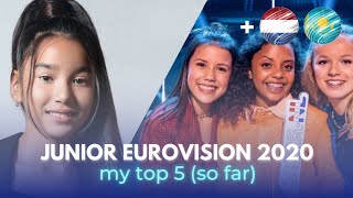JUNIOR EUROVISION 2020: My Top 5 (so far) + 🇰🇿🇳🇱 | WITH COMMENTS | ESC Martín