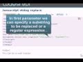 JAVASCRIPT Tutoriral : string replace