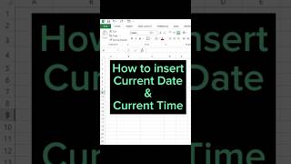Excel Hacks: Inserting Real-Time Date and Time #excel #exceltips #exceltutorial #msexcel #shorts
