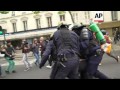 Police, protesters scuffle in Paris, arrests