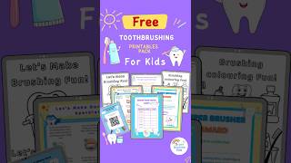 Free Toothbrushing Printable Pack for Kids! #freeprintables #visuals #brushyourteethsong #brushchart