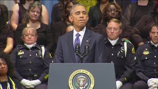 President Obama speaks at Dallas memorial