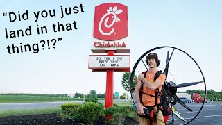 Picking Up Chick-fil-A On My Paramotor!!!