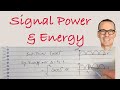 Signal Power and Energy