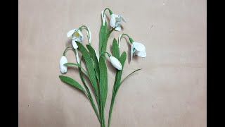 How To Make Snowdrop Paper Flowers - Craft Tutorial - Lana Paper Flowers