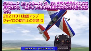 20211011動画アップ　飛行機用ジャイロのヘッドロックモード（futabaではAVCSモード）でのフライトの注意点（基本的な注意点です。）