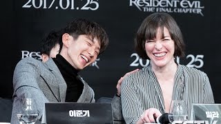 [SSTV] 이준기(LEE JooN GI) “밀라 요보비치, 내한 약속 지켜줘서 감사하다” (레지던트 이블: 파멸의 날)