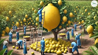 How American Farmers Grow and Harvest Millions of Tons of lemons | Agricultural Documentary