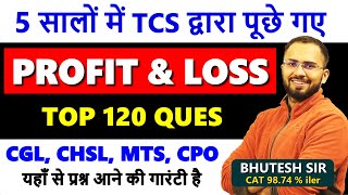 Profit \u0026 Loss best questions asked by TCS (2018 - 2023) in SSC CGL, CHSL, CPO, MTS with PDF