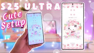 *+:｡.｡ cute setup on S25 ULTRA | samsug cute themes 🌸 🌸 🌸 ｡.｡:+*