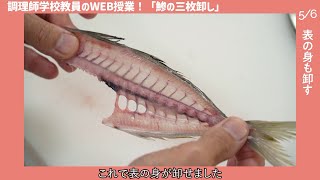 鯵の三枚卸しのやり方！ポイント解説付き！【調理師学校の教員が教える】