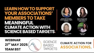 WEBINAR: Supporting Your Members to Take Meaningful Climate Action and Set Science Based Targets