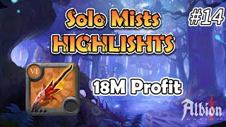 Albion Online - 18M Profit In The Mists | PVP Highlights｜6.0 Wildfire Staff #14