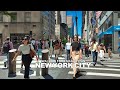 NEW YORK CITY TRAVEL 62 - WALKING TOUR MANHATTAN, 42nd Street, Bryant Park and 5th Avenue, USA, 4K