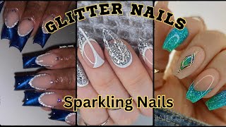 30 Unique Acrylic Sparkle/Glitter Nail Ideas 2023