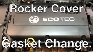 How to change vauxhall Astra rocker cover gasket in 20 minutes. Cam cover gasket replacement.