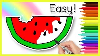 Easy WATERMELON Drawing for Kids