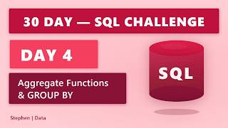 DAY 4 | Aggregate Functions & GROUP BY | 30 Day SQL Challenge | #sql #dataanalytics #dataengineering