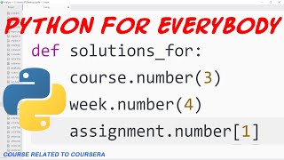 Python for Everybody Answers | Course 3 | Week 4 | Assignment 2