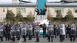 【令和7年神奈川県警察年頭視閲式】管区機動隊による警備訓練展示