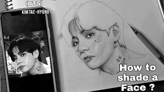 How To Shade  Face | BTS kim taehyung | face shading tutorial for beginners