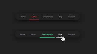 Navbar With Animated Menu Indicator Using HTML CSS & Javascript