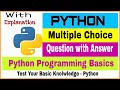 Python - Multiple Choice questions and Answers with Explanation -Part 1