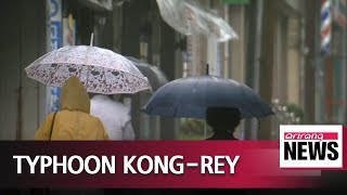 Typhoon Kong-rey approaches Korean Peninsula