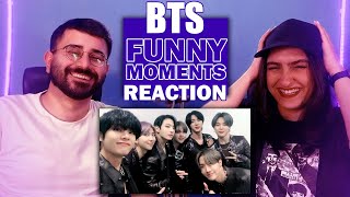 BTS FUNNY MOMENTS REACTION!!! | ری اکشن به لحظات بامزه و خنده دار اعضای بی تی اس