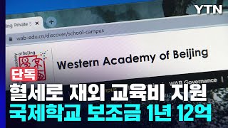 [단독] 자녀 3명 '교육비 1억' 혈세로...국제학교 보조금만 12억 / YTN