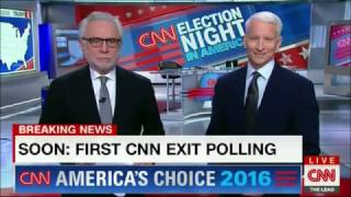 CNN Election Night in America 2016 - THE SITUATION ROOM with Wolf Blitzer and Anderson Cooper