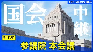 【国会ライブ】参議院本会議　今年度の補正予算案採決へ（2024年12月17日） | TBS NEWS DIG