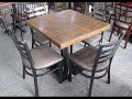 Ladder back classical restaurant chairs and table