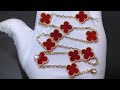 van cleef u0026 arpels vintage alhambra 18k yellow gold carnelian 10 motif necklace