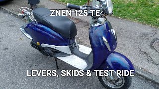 Znen 125 TE. Levers, skid plates \u0026 test ride.