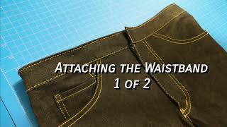 How to Sew Waistband on Jeans (part 1) _ Beginner's Guide