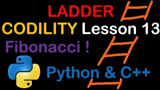 Fibonacci Ladder in Python and C++ Codility Coding Interview